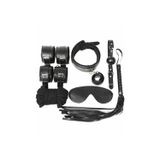 Aysilce 7'li Deri Fantezi Içi Tüylü Kırbaç Göz Bantlı Fantazi Harness Set