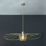 Ayşin Şapka Endüstriyel Avize, Eskitme Gold, Çap 80 Cm