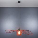 Ayşin Şapka Endüstriyel Avize, Kırmızı, Çap 80 Cm