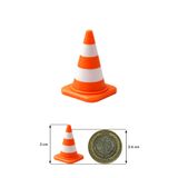 aysluka Minyatür Trafik Konisi 3cm - 1 Adet, Diorama ve Maketler için, Turuncu-Beyaz
