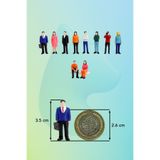 aysluka Renkli Maket İnsan, Minyatür İnsan Figürü 1/50 Ölçek 3.5cm - 10 Adet