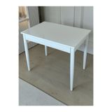 aysmo 60 x 90Beyaz-Beyaz Küçük Dikdörtgen Mutfak Masası Yemek Masası Çalışma Masası 2-4 Kişilik