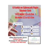 Aysprint 6 Farklı FigürOkul Etiketi Kırtasiye Defter Kalem Matara Çanta Kalem Kutu Kişiye Özel İsim Yazılı