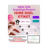 Aysprint Okul Etiketi Kırtasiye Defter Kalem Matara Çanta Kalem - İsme özel okul etiketi