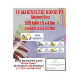 Aysprint Okul Etiketi Kırtasiye Defter Kalem Matara Çanta Kalem Kutu İş Makineleri Özel İsim Yazılan Sticker