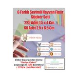 Aysprint Sevimli Hayvanlar Okul Etiketi Kırtasiye Defter Kalem Matara Çanta Kalemkutu Kişiye Özel İsim Yazılı