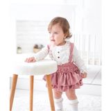 Aysskids Linda Kız Bebek Salopet Takımı Kloş Silüet Günlük Kullanım İçin Şık Tasarım - 0 - 3 Ay