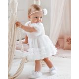 Aysskids Mabel Kabarık Tütü Kız Çocuk Elbisesi - 2 Yaş - Beyaz