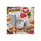AYSTAR Alüminyum Aşure Tatlı Kasesi * Sütlaç Kabı Tatlı Kase Aliminyum 100 lü