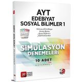 AYT 1 Simülasyon Denemeleri Edebiyat Sosyal Bilimler-3D Yayınları