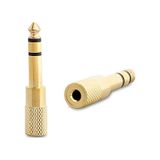 Ayt 6.3 Mm Stereo Erkek 3.5 Mm Stereo Dişi Sarı Metal Gold Jack Fiş Çevirici Mikrofon Ses Kablosu Soketi Girişi rose-gold