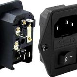 Ayt C7 Dişi Fiş Şase Aç Kapa Anahtarlı Kulaklı Bilgisayar Monitör Power Kablosu Soketi Girişi