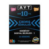 Ayt Edebiyat Sosyal Bilimler-1 Son 10 Yıl Çıkmış Sorular 10 Deneme Ünlüler Karması