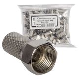 Ayt F Konnektör RG6-U4 18MM Geniş 100 Adet Uydu Kablosu Uydu Cihazı Konnektörü