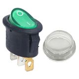 Ayt Ic-134-2 Yaylı Yuvarlak Işıksız Anahtar On-off On 3 Pin Aç Kapa Düğme Buton 19x28,5 Mm