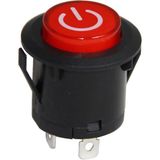 Ayt IC-180E 26 mm Yaylı Rocker Buton Işıklı Power Simgeli Düğme Anahtar 2 Pin
