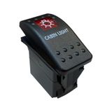 Ayt Kabin Lambasi Sembollu Lambali Isikli Arac On Off Ac Kapa Anahtar Dugme Oto Icin 12-24 Volt Switch 3 Pinli