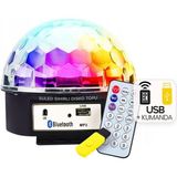 Ayt Ledx GM-0803B Sihirli LED Dönen Disko Topu Hoparlör Kablosuz USB Mp3 Bluetooth Kumandalı 360 Derece Gece Lambası - 1