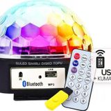 Ayt Ledx GM-0803B Sihirli Led Dönen Disko Topu Hoparlör Kablosuz USB Mp3 Bluetooth Kumandalı 360 Derece Gece Lambası