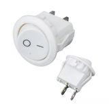 Ayt Mini Yuvarlak Işıksız On Off Beyaz Anahtar Aç Kapa Düğme Buton Ic-134E