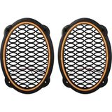 Ayt Poke PK-5052 Oval Hoparlör Kapağı Turuncu LED Sabit (2'li Paket)