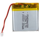 Ayt Powermaster 3.7 Volt 280 Mah Soketsiz Lityum Polimer Şarjlı Pil 3X30X30 mm Akıllı Saat Kulaklık Pili