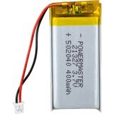 Ayt Powermaster 3.7 Volt 400 Mah Soketsiz Lityum Polimer Şarjlı Pil 5X20X40 mm Akıllı Saat Kulaklık Pili