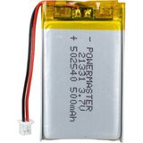 Ayt Powermaster 3.7 Volt 500 Mah Soketsiz Lityum Polimer Şarjlı Pil 5X25X40 mm Akıllı Saat Kulaklık Pili
