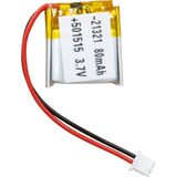 Ayt Powermaster 3.7 Volt 80 Mah Soketsiz Lityum Polimer Şarjlı Pil 5X15X15 mm Akıllı Saat Kulaklık Pili