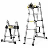 Ayt Sunup SN-29682 3.2+3.2 Metre Teleskopik Merdiven Karavan Port Tavan Çadır Tekne Katlanır Alüminyum