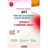 Ayt Türk Dili ve Edebiyatı Sosyal Bilimler 1 - Çözümlü 4 Deneme Sınavı - Temel Ve Orta Düzey - Kolektif