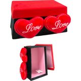 Aytan Gb-4 Kadife Pelüş Love Kalpli Dikdörtgen Hediye Kutusu (29X23X13 Cm)