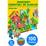 Ay&tel kids wear collections Minecraft Tarzı Manyetik Küpler - 100 Parça Zeka Geliştirici Blok Oyuncak 3+Yaş Eğitici Oyuncak Seti