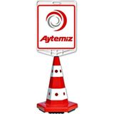 Aytemiz Logo Çift Taraf Baskı Trafik Koni Seti Trafik Dubası