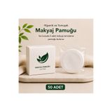 AYTEMON 50 Adet Kutulu Tek Kullanımlık Makyaj Temizleme Pamuğu | Hijyenik Paket | Otel Tipi