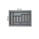 Aytfıx 67X49 (61X40'A Kadar Kesilebilir) Gri Çekmece Içi Kaşıklık