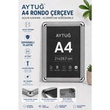 Aytuğ A4 Rondo Çerçeve - Afiş Çerçevesi - Belge Çerçevesi - Açılır Kapanır Plastik Çerçeve