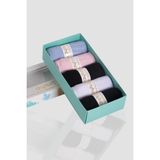 Aytuğ Kadın Bambu 5 Çift Özel Kutulu Patik Çorap - 34018 - 35 - 38 - Çok Renkli