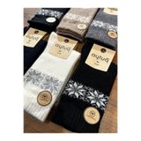 Aytuğ Kadın Lambswool Dikişsiz Konforlu Kuzu Yünü Kışlık Çorap 3’lü Paket
