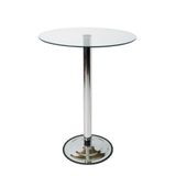 Aytuğ Masa Bar Masası Bistro Cafe Cam Yuvarlak Kokteyl 110 Cm