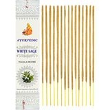 Ayurvedic White Sage Beyaz Adaçayı Masala Organik Tütsü - Kahverengi - 15 Adet