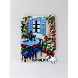 Ayvalık Polyester Kabartmalı Magnet 5 X 6,5 Cm Dekoratif Hediyelik Buzdolabı Süsü (Kod:1679)