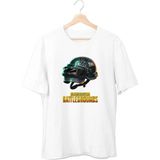 Ayvega Pubg Kask Unisex T-Shirt - Beyaz
