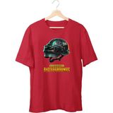 Ayvega Pubg Kask Unisex T-Shirt - M - Kırmızı