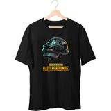 Ayvega Pubg Kask Unisex T-Shirt - XL - Siyah
