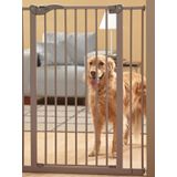 AYVELLA Köpek Bariyeri Güvenlik Kapısı 75-96 CM Arası Genişlikte Kullanım İmkanı Metal Çit Köpek Eğitici Ürün Çift Kilitli Otomatik Kapanır Mekanizma
