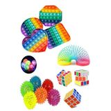 Ayver Stres Giderici Set 1 Popit 1 1 Stres Yayı 1 Işıklı Dikenli Stres Topu