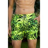 Ayyıldız 1845-SS Neon Sarı Erkek Desenli Deniz Şortu