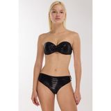 Ayyıldız 4600 Parlak Siyah Straplez Bikini Takımı - 42