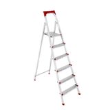 AYYILDIZ 5+1 Basamaklı Tek Çıkışlı Katlanır Ev Tipi Merdiven | Galvaniz Profil, Kaymaz Basamak, 150 Kg Taşıma Kapasiteli